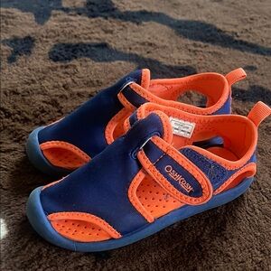OshKosh B'gosh Blue and Orange Water Shoes with Velcro Closure